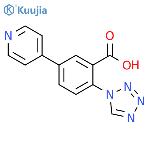 5-(pyridin-4-yl)-2-(1H-1,2,3,4-tetrazol-1-yl)benzoic acid structure