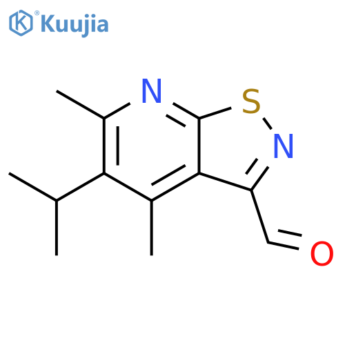 4,6-dimethyl-5-(propan-2-yl)-1,2thiazolo5,4-bpyridine-3-carbaldehyde structure