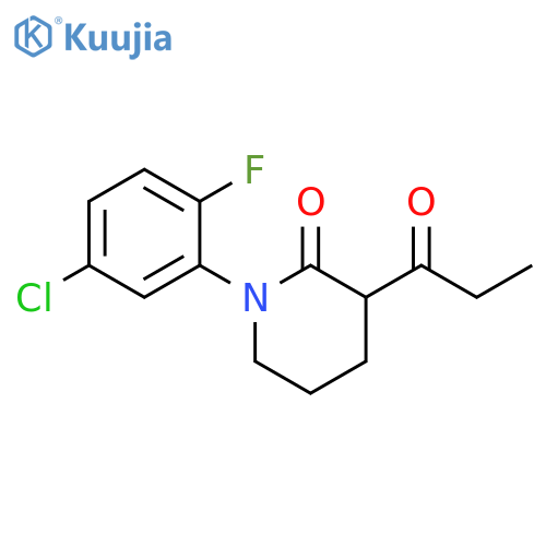 1-(5-chloro-2-fluorophenyl)-3-propanoylpiperidin-2-one structure