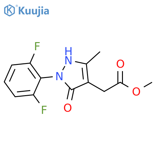 methyl 2-2-(2,6-difluorophenyl)-5-methyl-3-oxo-2,3-dihydro-1H-pyrazol-4-ylacetate structure