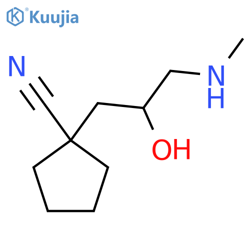 1-2-hydroxy-3-(methylamino)propylcyclopentane-1-carbonitrile structure