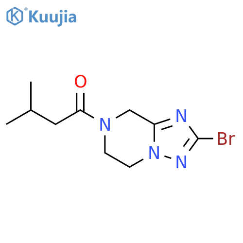 1-{2-bromo-5H,6H,7H,8H-1,2,4triazolo1,5-apyrazin-7-yl}-3-methylbutan-1-one structure