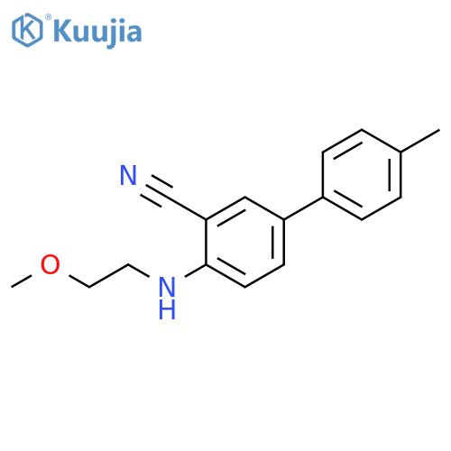 2-(2-methoxyethyl)amino-5-(4-methylphenyl)benzonitrile structure