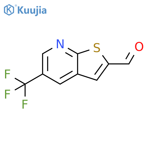 5-(trifluoromethyl)thieno2,3-bpyridine-2-carbaldehyde structure