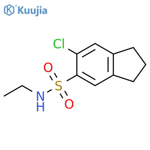 6-chloro-N-ethyl-2,3-dihydro-1H-indene-5-sulfonamide structure