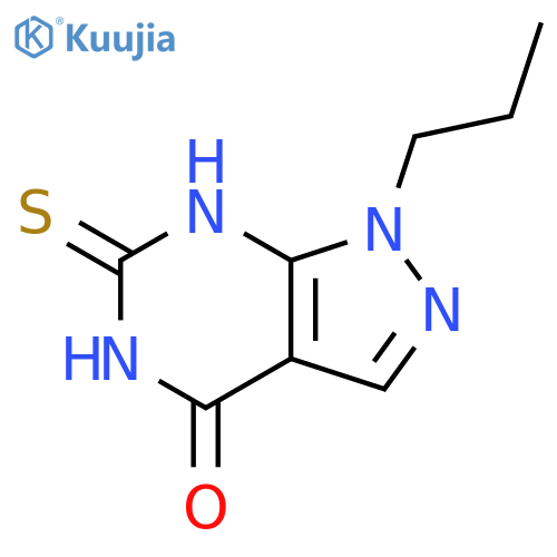 1-propyl-6-sulfanyl-1H,4H,7H-pyrazolo3,4-dpyrimidin-4-one structure