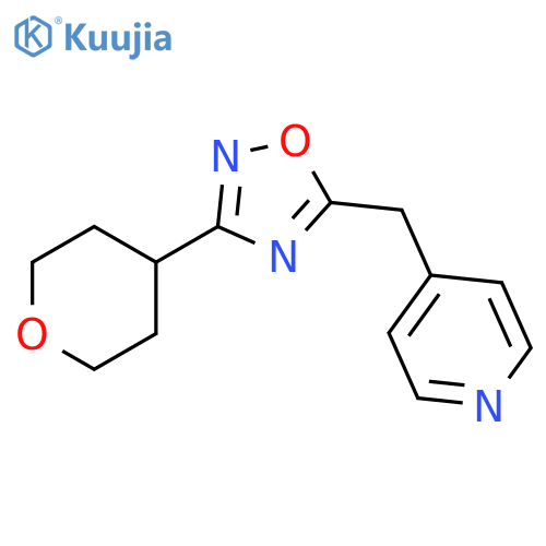 4-{3-(oxan-4-yl)-1,2,4-oxadiazol-5-ylmethyl}pyridine structure