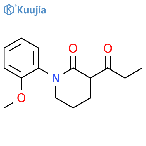 1-(2-methoxyphenyl)-3-propanoylpiperidin-2-one structure
