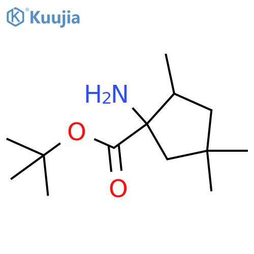 tert-butyl 1-amino-2,4,4-trimethylcyclopentane-1-carboxylate structure