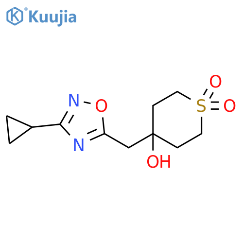 4-(3-cyclopropyl-1,2,4-oxadiazol-5-yl)methyl-4-hydroxy-1lambda6-thiane-1,1-dione structure