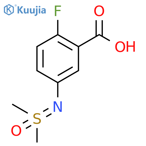 5-{dimethyl(oxo)-lambda6-sulfanylideneamino}-2-fluorobenzoic acid structure