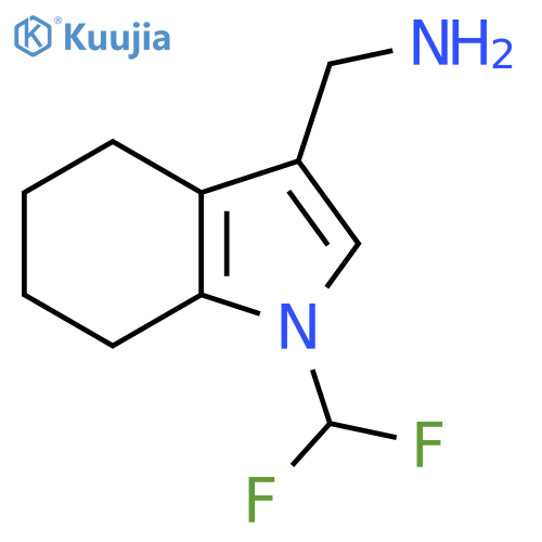 1-(difluoromethyl)-4,5,6,7-tetrahydro-1H-indol-3-ylmethanamine structure