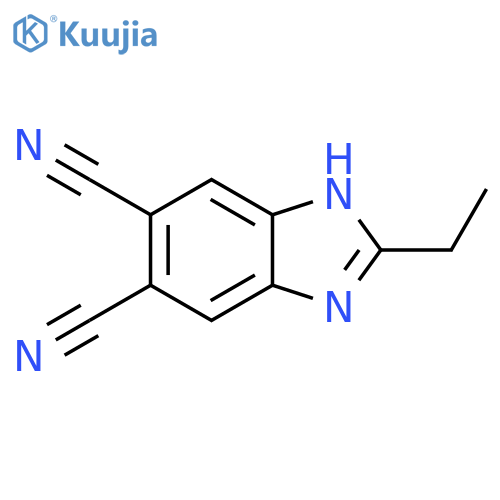 2-ethyl-1H-1,3-benzodiazole-5,6-dicarbonitrile structure