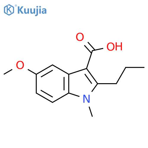 5-methoxy-1-methyl-2-propyl-1H-indole-3-carboxylic acid structure