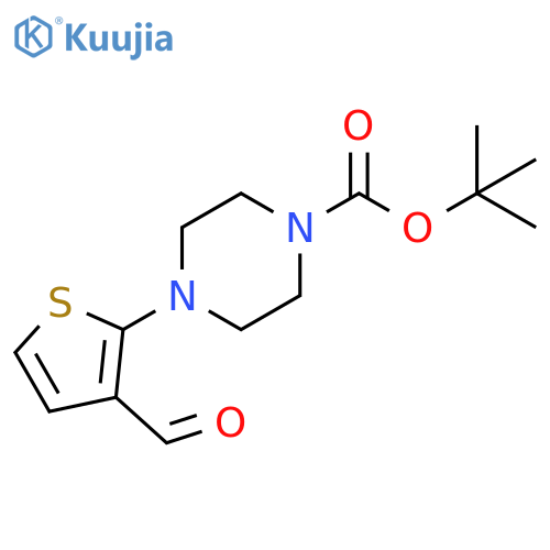 tert-butyl 4-(3-formylthiophen-2-yl)piperazine-1-carboxylate structure