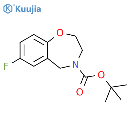 tert-butyl 7-fluoro-2,3,4,5-tetrahydro-1,4-benzoxazepine-4-carboxylate structure