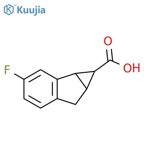3-fluoro-1H,1aH,6H,6aH-cyclopropaaindene-1-carboxylic acid structure
