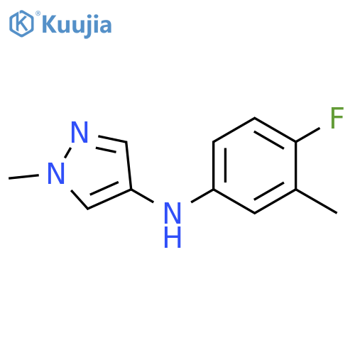 N-(4-fluoro-3-methylphenyl)-1-methyl-1H-pyrazol-4-amine structure
