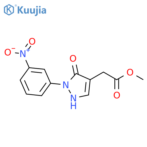 methyl 2-2-(3-nitrophenyl)-3-oxo-2,3-dihydro-1H-pyrazol-4-ylacetate structure