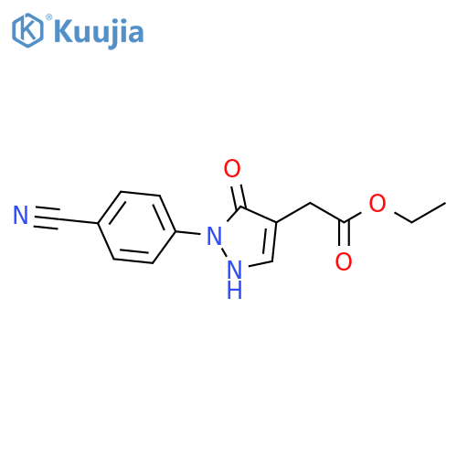 ethyl 2-2-(4-cyanophenyl)-3-oxo-2,3-dihydro-1H-pyrazol-4-ylacetate structure