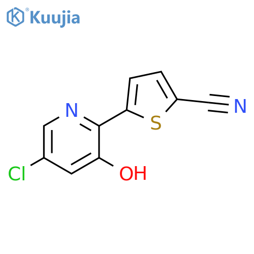 5-(5-chloro-3-hydroxypyridin-2-yl)thiophene-2-carbonitrile structure