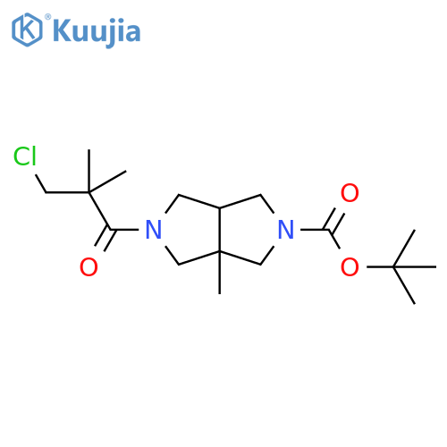 tert-butyl 5-(3-chloro-2,2-dimethylpropanoyl)-3a-methyl-octahydropyrrolo3,4-cpyrrole-2-carboxylate structure