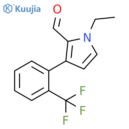 1-ethyl-3-2-(trifluoromethyl)phenyl-1H-pyrrole-2-carbaldehyde structure