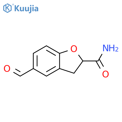 5-formyl-2,3-dihydro-1-benzofuran-2-carboxamide structure