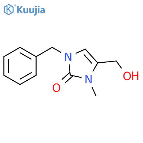 1-benzyl-4-(hydroxymethyl)-3-methyl-2,3-dihydro-1H-imidazol-2-one structure