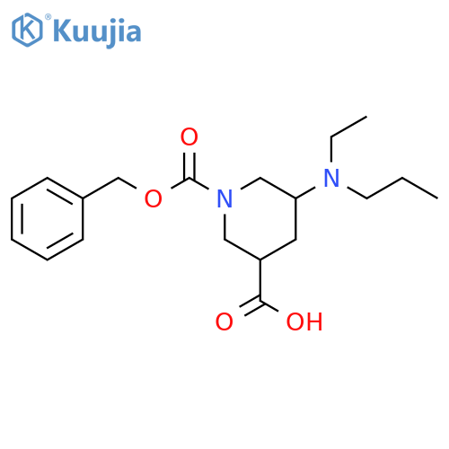 1-(benzyloxy)carbonyl-5-ethyl(propyl)aminopiperidine-3-carboxylic acid structure