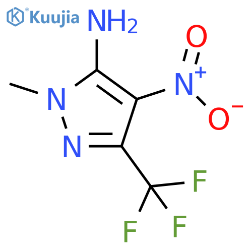 1-methyl-4-nitro-3-(trifluoromethyl)-1H-pyrazol-5-amine structure