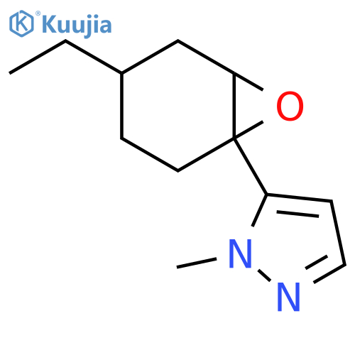 5-{4-ethyl-7-oxabicyclo4.1.0heptan-1-yl}-1-methyl-1H-pyrazole structure
