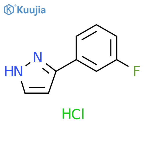 3-(3-fluorophenyl)-1H-pyrazole hydrochloride structure
