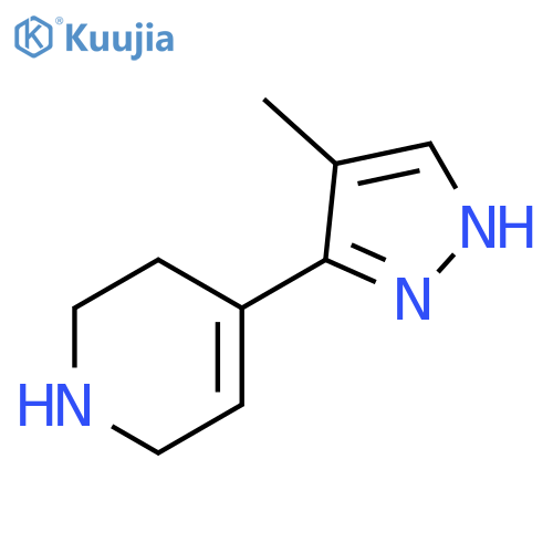 4-(4-methyl-1H-pyrazol-3-yl)-1,2,3,6-tetrahydropyridine structure