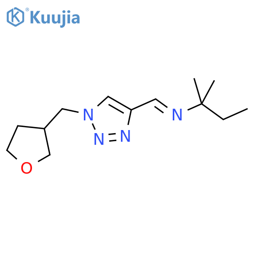 (Z)-(2-methylbutan-2-yl)({1-(oxolan-3-yl)methyl-1H-1,2,3-triazol-4-yl}methylidene)amine structure