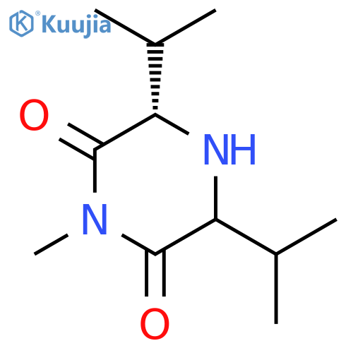 2,6-Piperazinedione, 1-methyl-3,5-bis(1-methylethyl)-, (3S)- structure