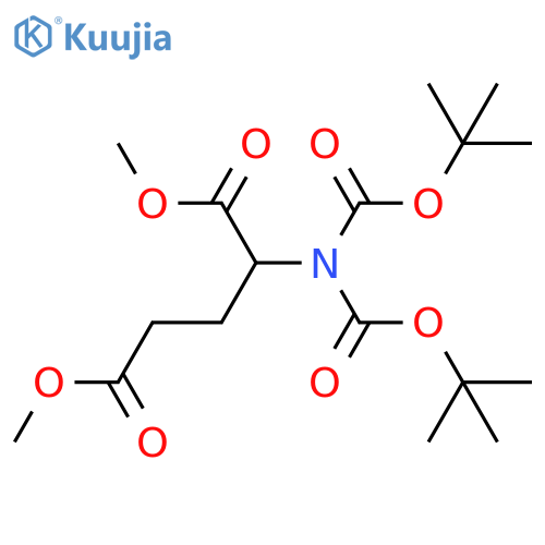 L-Glutamic acid, N,N-bis[(1,1-dimethylethoxy)carbonyl]-, dimethyl ester structure