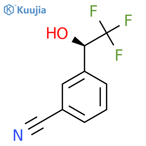 3-(1R)-2,2,2-trifluoro-1-hydroxyethylbenzonitrile structure