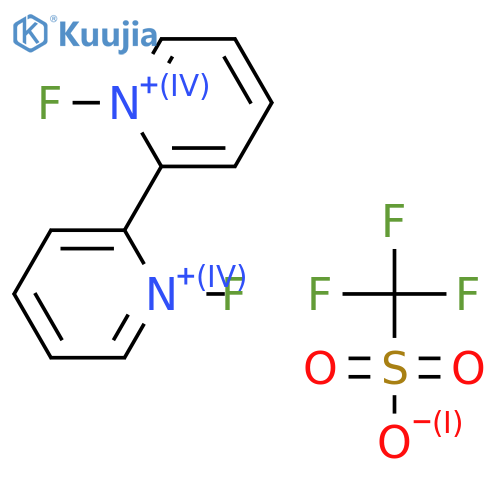2,2′-Bipyridinium, 1,1′-difluoro-, 1,1,1-trifluoromethanesulfonate (1:2) structure