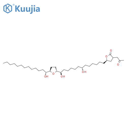 (5R)-5-[(7S,13R)-7,13-Dihydroxy-13-[(2R,5R)-5-[(1R)-1-hydroxytridecyl]oxolan-2-yl]tridecyl]-3-(2-oxopropyl)oxolan-2-one structure