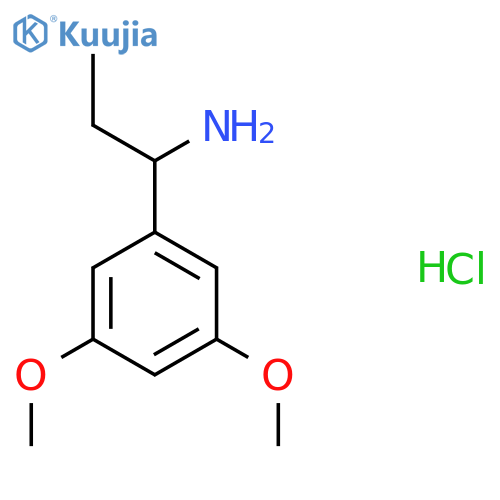 1-(3,5-Dimethoxyphenyl)propan-1-amine;hydrochloride structure