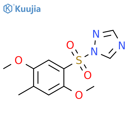 1-(2,5-dimethoxy-4-methylbenzenesulfonyl)-1H-1,2,4-triazole structure