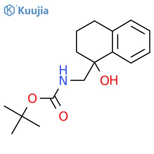 tert-butyl N-[(1-hydroxy-1,2,3,4-tetrahydronaphthalen-1-yl)methyl]carbamate structure