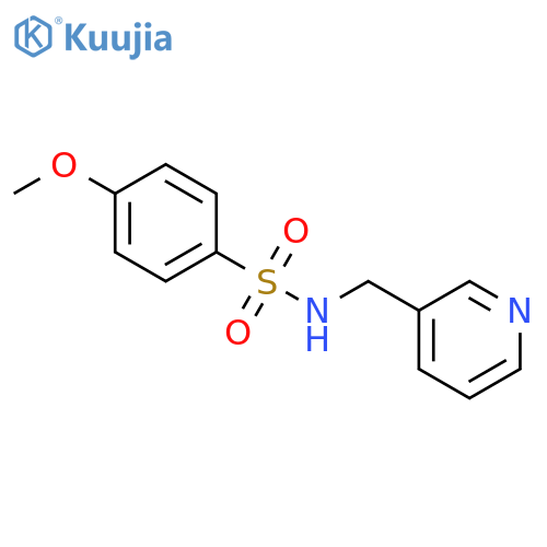 4-methoxy-N-[(pyridin-3-yl)methyl]benzene-1-sulfonamide structure