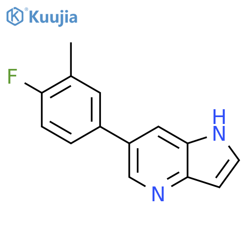 6-(4-Fluoro-3-methylphenyl)-1H-pyrrolo[3,2-b]pyridine structure