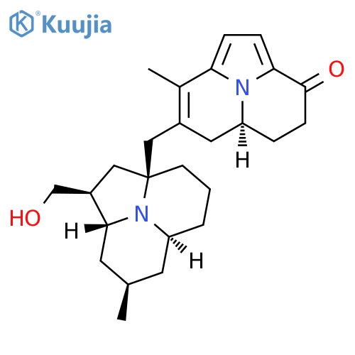 3H-Pyrrolo[2,1,5-de]quinolizin-3-one, 7-[[(1S,2aS,5aS,7R,8aR)-decahydro-1-(hydroxymethyl)-7-methyl-2aH-pyrrolo[2,1,5-de]quinolizin-2a-yl]methyl]-4,5,5a,6-tetrahydro-8-methyl-, (5aS)- (9CI) structure