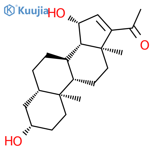 Pregn-16-en-20-one, 3,15-dihydroxy-, (3b,5a,15b)- structure