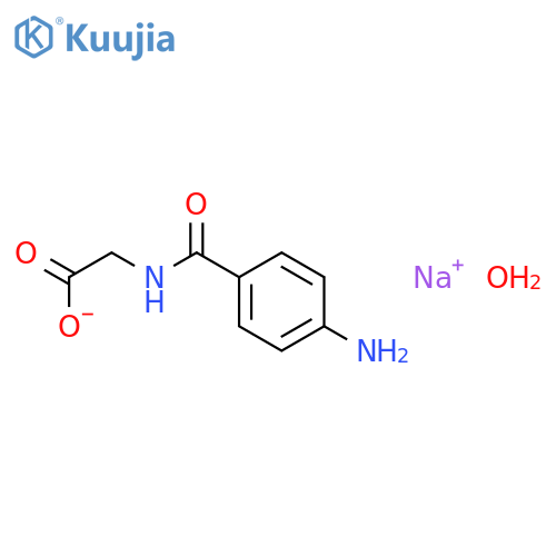 4-aminohippuric acid, sodium salt hydrate structure