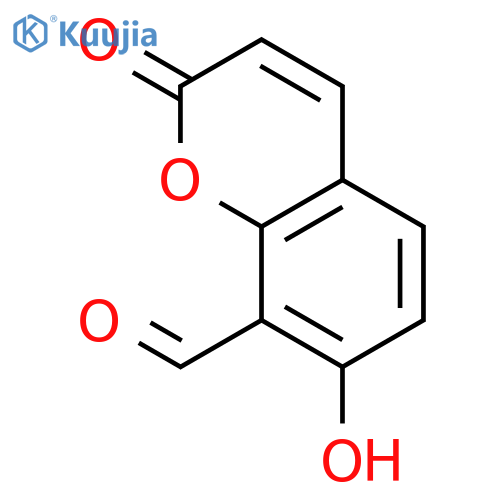 2H-1-Benzopyran-8-carboxaldehyde, 7-hydroxy-2-oxo- structure