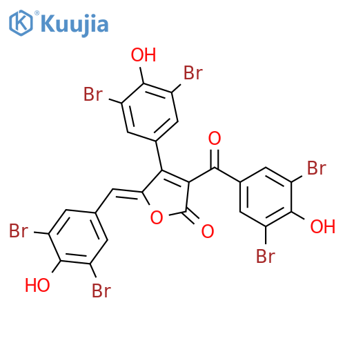 2(5H)-Furanone, 3-(3,5-dibromo-4-hydroxybenzoyl)-4-(3,5-dibromo-4-hydroxyphenyl)-5-[(3,5-dibromo-4-hydroxyphenyl)methylene]-, (5Z)- structure